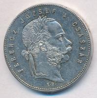 1869KB 1Ft Ag "Ferenc József / Angyalos címer" T:1-,2 kis ph., kis patina, karc