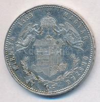 1869KB 1Ft Ag "Ferenc József / Angyalos címer" T:1-,2 kis ph., kis patina, karc