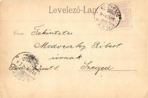 1899 Szabadka, Subotica; Palics, főposta, telefon hivatal, villamos, Wilheim Samu kiadása / post and...