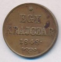 1848. 1kr Cu T:2 ph. 
Adamo B1