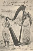 Girls with harp (EK)