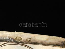 Ezüst (Ag.) gyufatartó, jelzett, mesterjeggyel, nettó: 24 g 4×2,5 cm