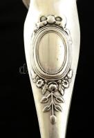 Ezüstözött alpakka cukorfogó, jelzett, h:15 cm