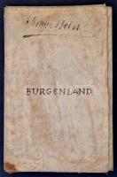 1921 Burgenland postajárati térképe, rajta Sopron is Ausztriához tartozóként feltüntetve. Vásznon. M...
