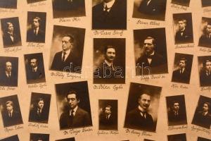 1918 Budapest, az Izabella utcai kereskedelmi iskola tanári kara és végzős növendékei, kistabló 43 n...