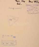 1977 Czakó László: Erő, pecséttel jelzett, vintage fotóművészeti alkotás, kiállítási emlékpecsétekke...