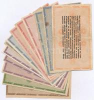 Kis adópengő gyűjtemény, 14db különféle változat 
1946. 10.000AP eltolódott hátlapi nyomattal + 50....