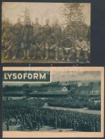 cca 1914-1918 Hadifoglyok, 2 db fotó, az egyik feliratozva, különböző méretben