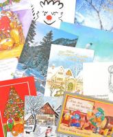 131 db MODERN karácsonyi üdvözlőlap és kártya / 131 modern Christmas greeting cards
