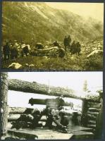 cca 1914-1945 5 db katonafotó, modern nagyítások, hátuljukon feliratozva, 10×15,5 cm