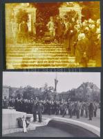 cca 1914-1945 5 db katonafotó, modern nagyítások, hátuljukon feliratozva, 10×15,5 cm