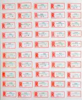 Nagy budapesti ragjegy gyűjtemény (1-10000) 2 db nagyalakú berakóban és 2 db iratrendezőben, fehér k...