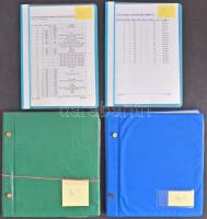 Nagy budapesti ragjegy gyűjtemény (1-10000) 2 db nagyalakú berakóban és 2 db iratrendezőben, fehér k...