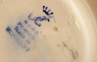 Fischer Emil "Nem! nem! soha!" irredenta tálka a nagy Magyarország formájában, részben kéz...