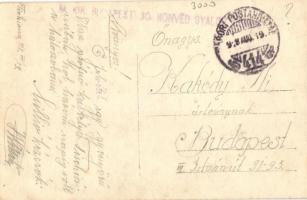 1918 Pedavena; Villa Pasole, I. világháborús katonai tábor a kastély mellett / castle, villa with WW...