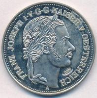 DN "Osztrák-Magyar Monarchia pénzei utánveretben - 1857 két egyleti-tallér" ezüstözött Cu-...