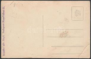 cca 1900-1945 Katonai szállítmány parancsnokai, fotólap, Schäffer műterméből, 9×14 cm