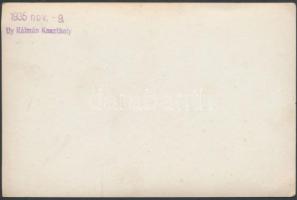 1935 Ünnepség a Hősök terén, Uy Kálmán keszthelyi műterméből, hátulján pecséttel jelzett, 9,5×14,5 c...