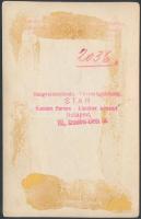 Suzy und Mischa Rück, L'art fotó Budapest, feliratozva, hátulján pecséttel jelzett, 17,5×11 cm