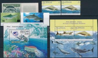 1962-2009 Sea animals 1 set + 2 blocks + 3 stamps, 1962-2009 Tengeri állatok motívum 1 db sor + 2 db blokk + 3 db önálló érték