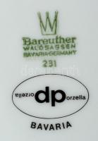 Bareuther Bavaria "Linz" porcelán fali tál, matricás, hátoldalán kis lepattanással, jelzet...