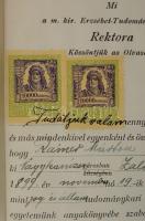 1926-1927Joghallgatói egyetemi index a pécsi M. Kir. Erzsébet Tudományegyetem Jog és Államtudományi ...