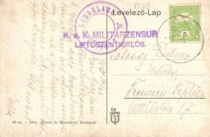 Sztracena, Stratena; Dobsinai jégbarlang, völgy, lovaskocsi, "K.u.K. Militärzensur" pecsét...