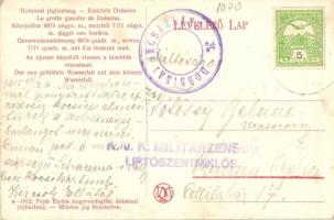 Sztracena, Stratena; Dobsinai jégbarlang, vízesés, belső,  "K.u.K. Militärzensur" pecsétte...