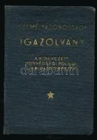 1952 Fényképes kinevezett honvédségi polgári alkalmazotti személyi igazolvány gépírónő részére, a pé...