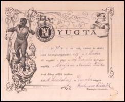 1887 Díszes kéményseprő számla / 1887 Ornamented chimneysweep invoice