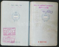 1971 Fényképes magyar útlevél dán, svéd és más vízumokkal