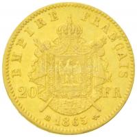 Franciaország / Második Császárság 1865BB 20Fr Au "III. Napóleon" (6,41g/0.900) T:2- fo.
...