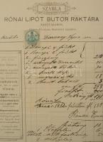 cca 1910 9 db különféle nagyváradi díszes fejléces számla