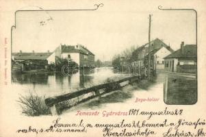 Temesvár, Timisoara; Gyárváros, Bega balsor, Králicsek Béla kiadása / river alley