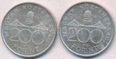 1994. 200Ft Ag "Deák" (2x) T:2 fo