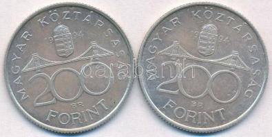 1994. 200Ft Ag "Deák" (2x) T:2