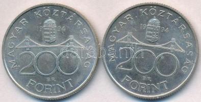 1994. 200Ft Ag "Deák" (2x) T:2