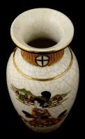 Jelzett japán váza, kézzel festett, hibátlan, m:32 cm