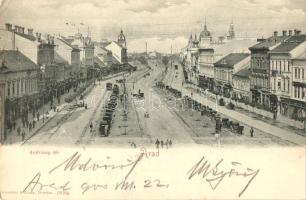 Arad; Andrássy tér, látkép, Bömmler & Jonas kiadása / square, general view (EK)