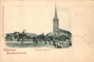 1899 Érsekújvár, Nové Zamky; Kossuth Lajos tér, gyógyszertár, kiadja Conlegner J. és Fia / square (EK)