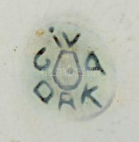 Iparművészi Vállalatos Gorka váza, mázas kerámia, jelzett, alján lepattanással, m: 25 cm