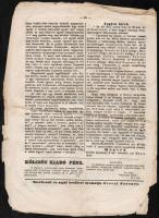 1849 a Honvéd c. kolozsvári újság január 24.-i száma a szabadságharc híreivel csaták leírásával és o...