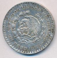 Mexikó 1963. 1P Ag (0.100) T:2 ph., kis patina
Mexico 1963. 1 Peso Ag (0.100) C:XF edge error, smal...