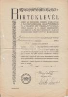 1936, 1946 Az Ideiglenes Nemzeti Kormány nagybirtokrendszer megszüntetéséről szóló rendelete alapján...