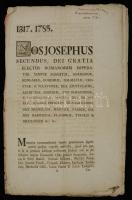 1785 II. József bányászattal kapcsolatos rendelete 14p. / 1785 Joseph II. order regarding mining