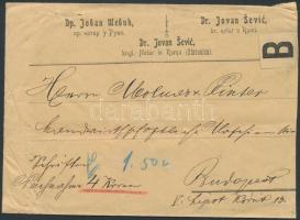 1906 Pénzeslevél jegyzői pecsétbélyeggel lezárva