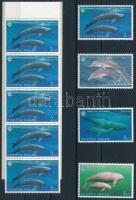 Marine mammals set + stamp booklet, Tengeri emlősállatok sor + bélyegfüzet