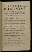 Sancti Hieronymi presbyteri epistolae selectae. 1. köt. Nagyszombat, 1762, typis collegii academici Sicetatis Jesu. Kissé megviselt bőrkötésben, egyébként jó állapotban.