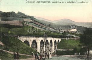 Zebegény, Vasúti híd és szünidei gyermektelep, kiadja Fuchs Sándor