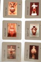 A Herendi porcelán kiemelkedő alkotásai, 12 db színes dia, tokban, 5x5 cm